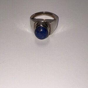 Silver Ring with Lapis Lazuli Stone